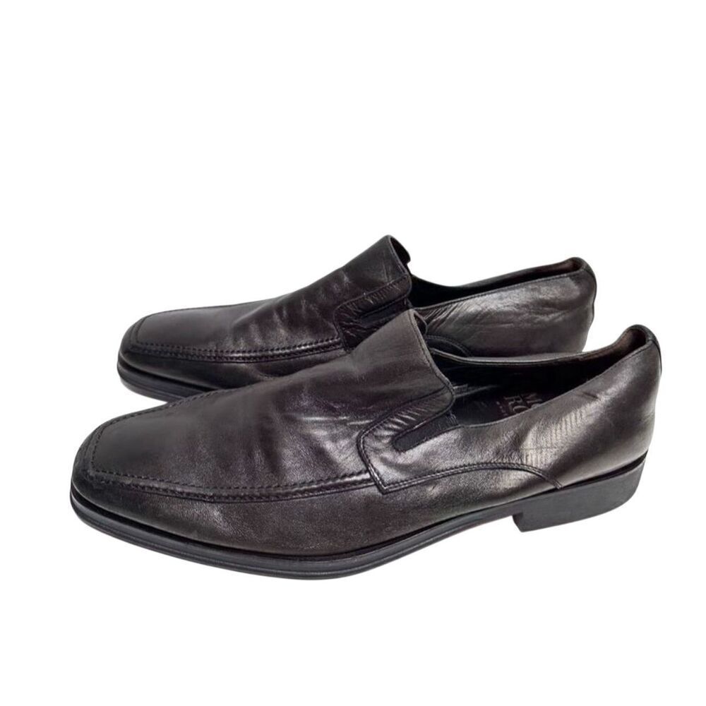 Monte Rosso Shoes Size 9 Mens Lucca Nappa Leather Loafers Made in Italy